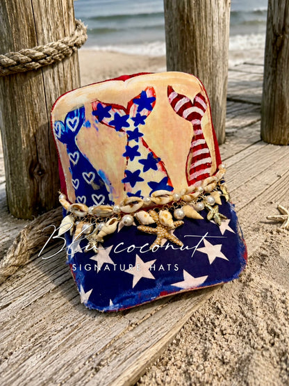 Blu Coconut Mermaid Tail Trucker