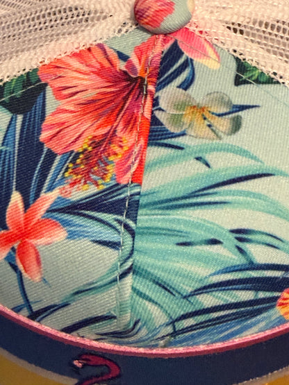 Blu Coconut Hawaiian Flamingo Trucker