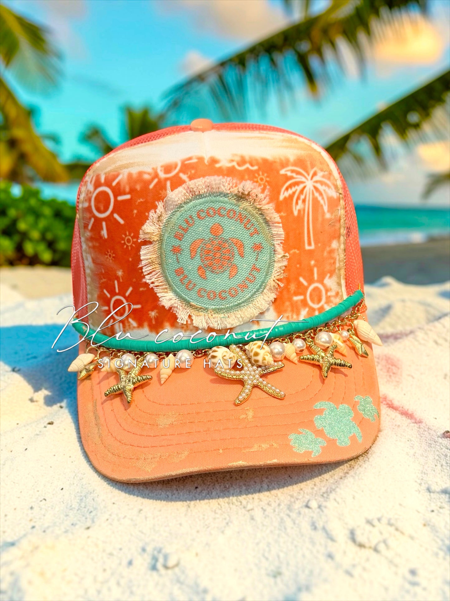 Blu Coconut Signature Coral Coastal Trucker