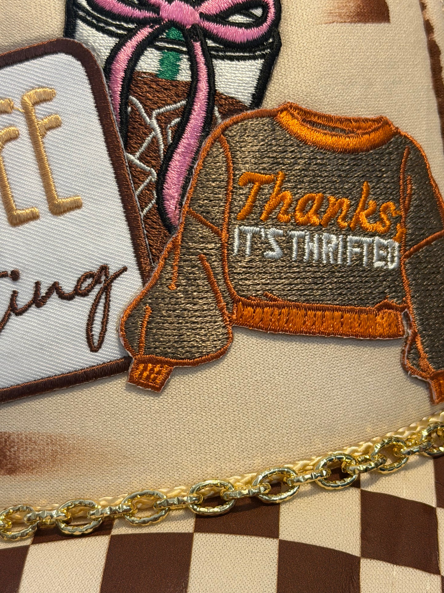Iced coffee and thrifting trucker