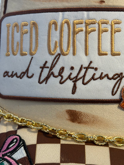 Iced coffee and thrifting trucker