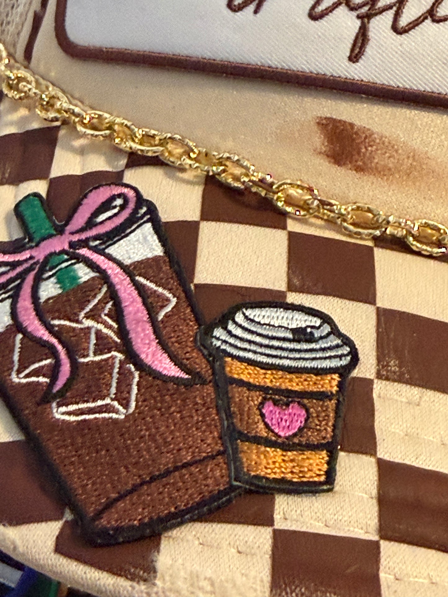 Iced coffee and thrifting trucker