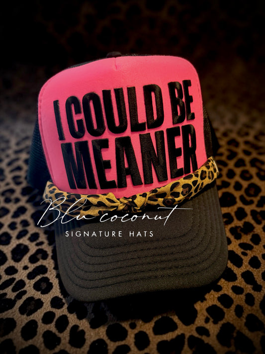 Blu Coconut Hot Pink and Black Meaner Trucker