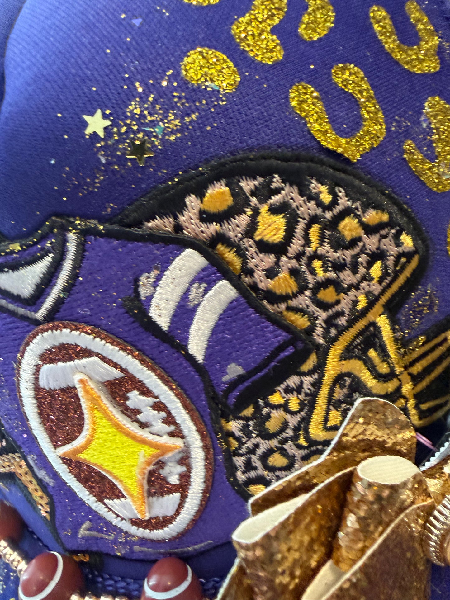 Blu Coconut purple and gold Football Trucker Hat 💜🏈