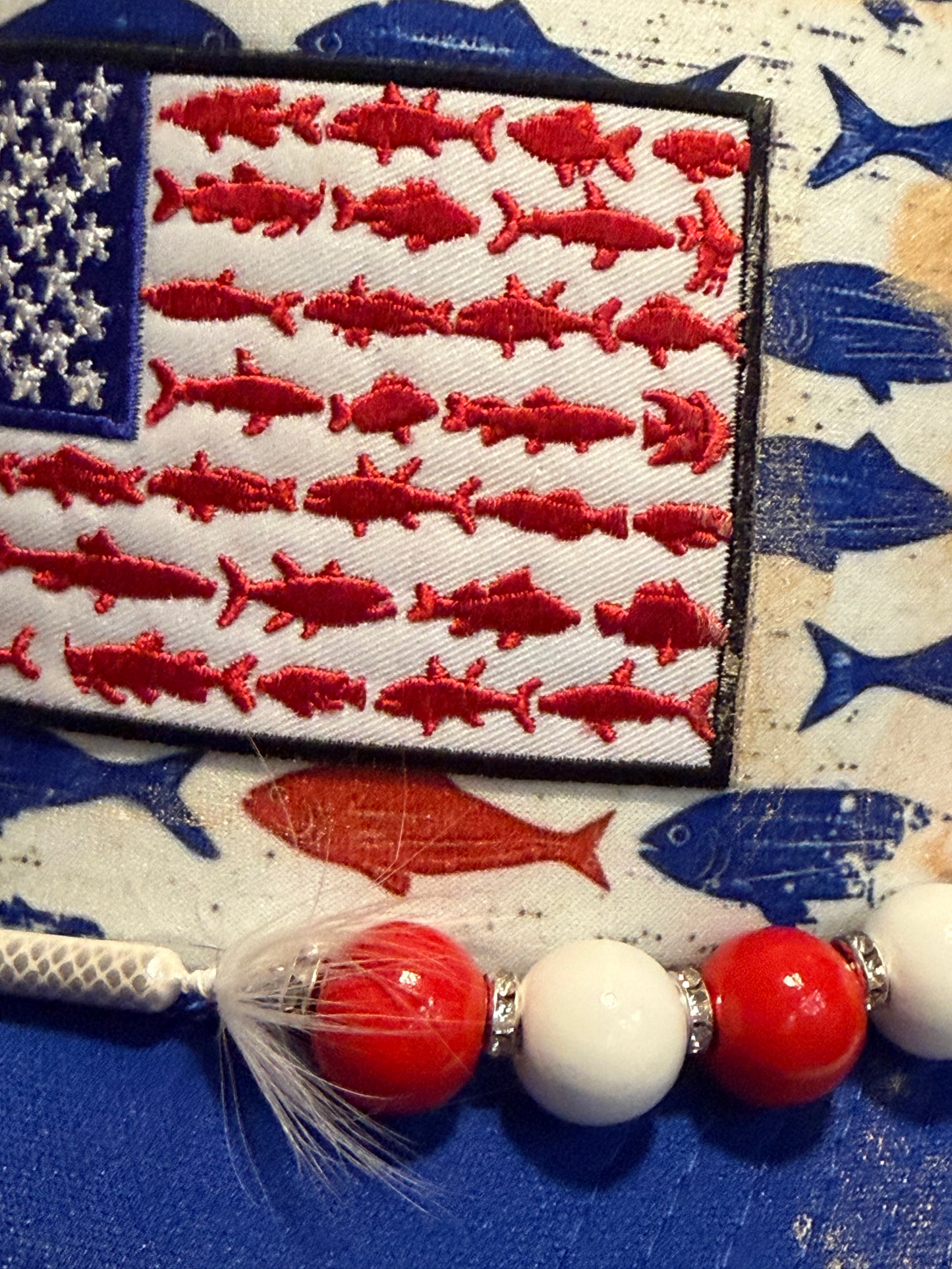 Blu Coconut patriotic fishing trucker