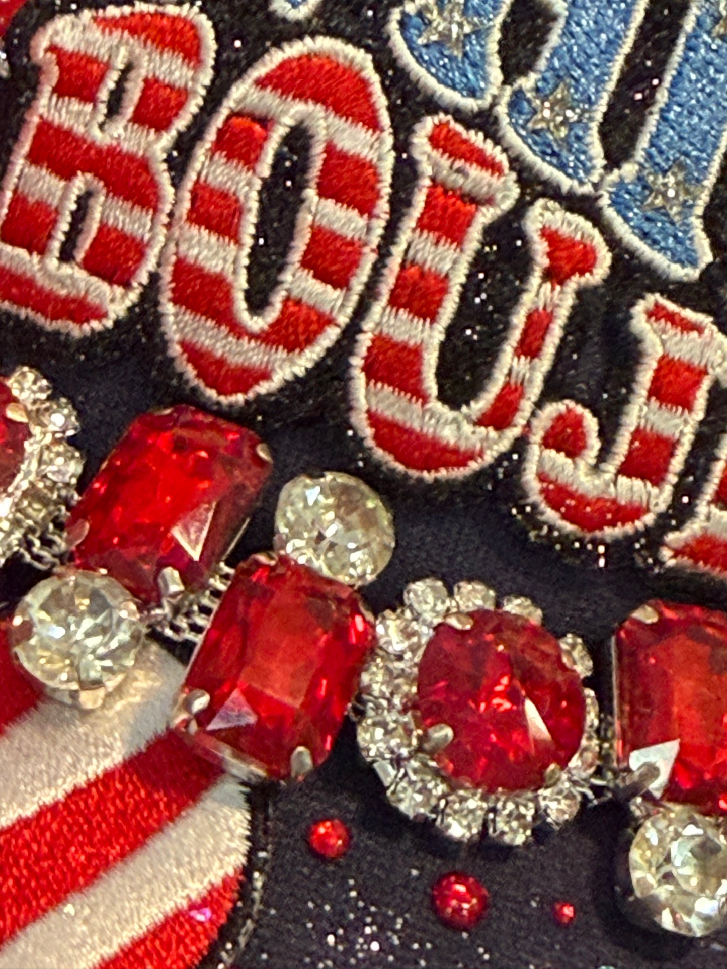 Blu Coconut Red White Boujee Trucker