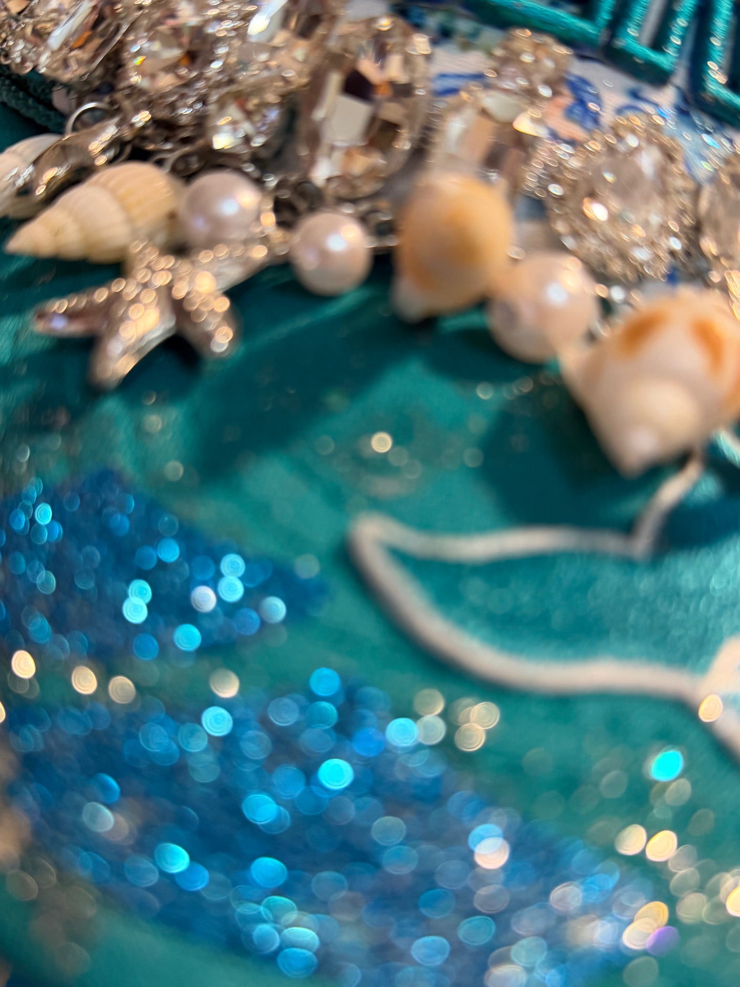 Blu Coconut Mermaid Gemstone Trucker