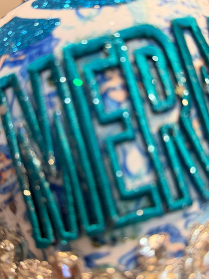 Blu Coconut Mermaid Gemstone Trucker
