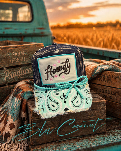 Blu Coconut Navy Howdy Trucker Hat