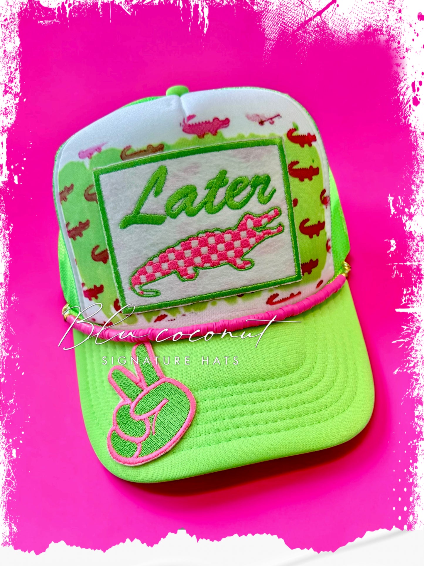 Blu Coconut Later Gator Trucker