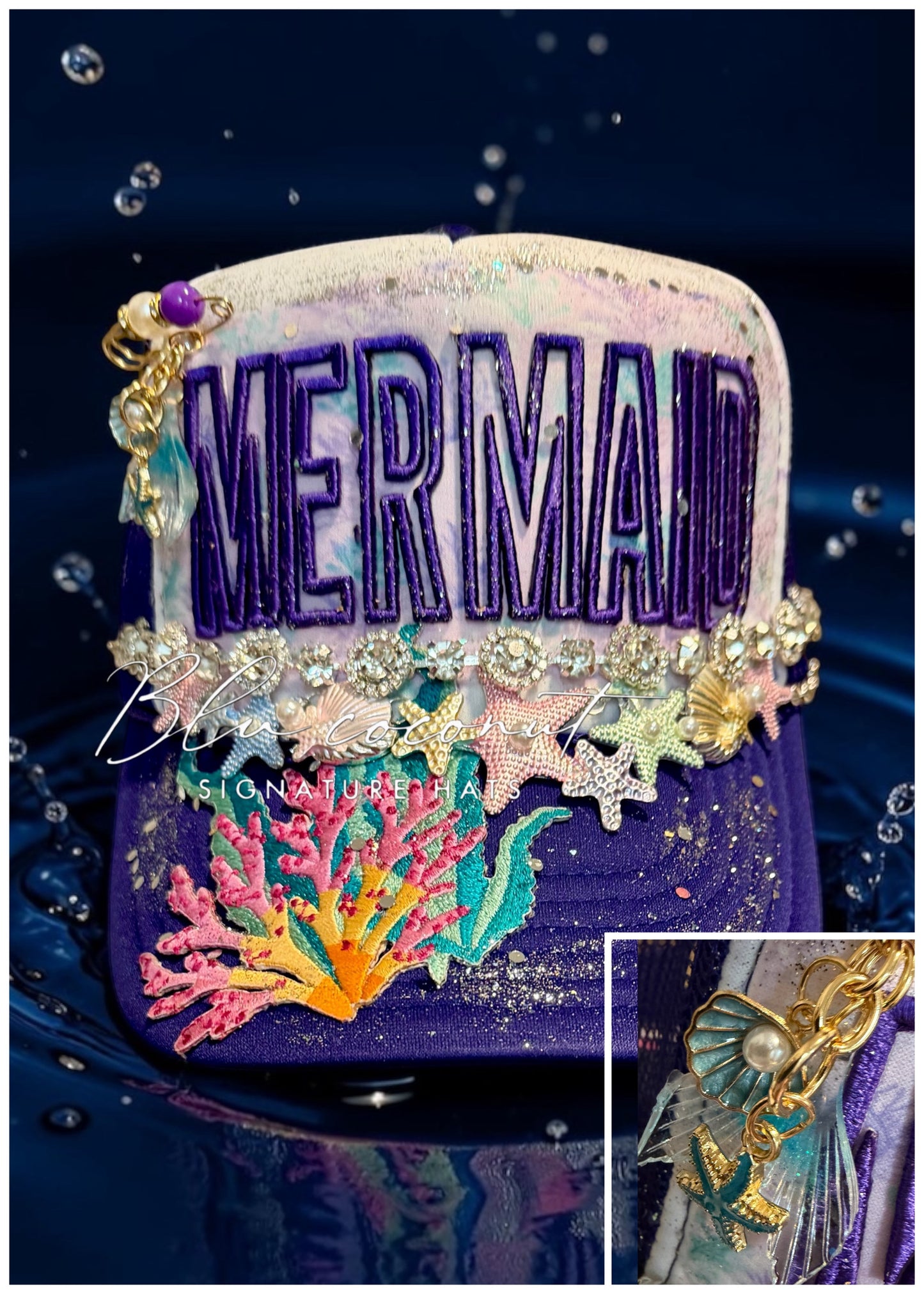 Blu Coconut Purple Mermaid Trucker
