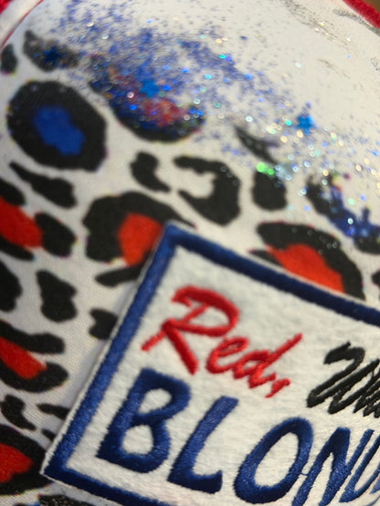 Blu Coconut Red, White and Blonde Trucker