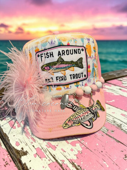 Blu coconut Feathered Fishing Trucker