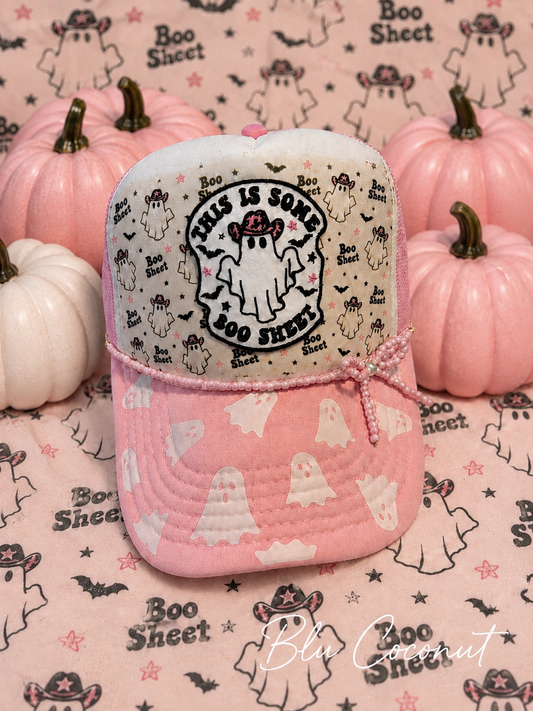 Blu Coconut Boo Sheet Trucker Hat