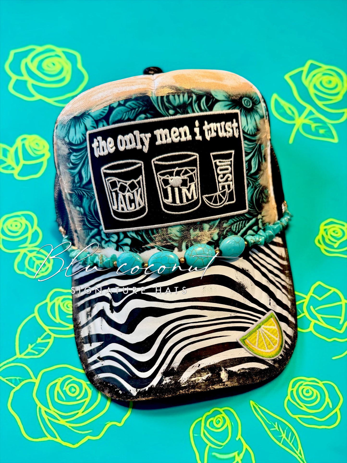 Blu Coconut Jack, Jim, Jose Trucker