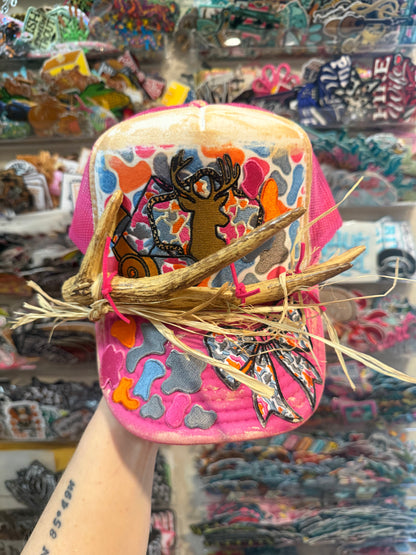 Blu Coconut Pink Hunting Trucker Hat