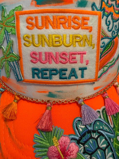 Blu Coconut Sunrise Sunset Trucker