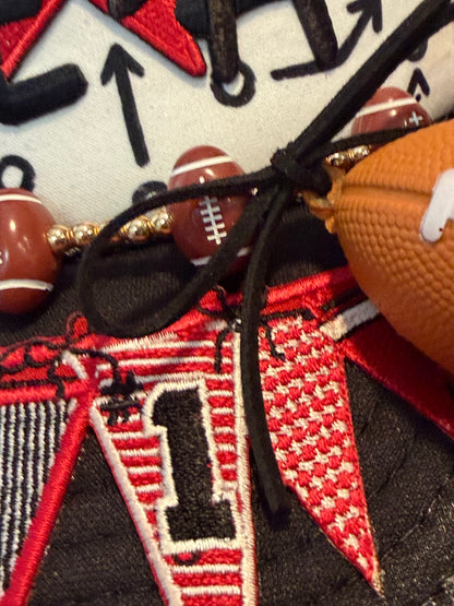 Blu Coconut Red & Black Football Game Day Trucker Hat
