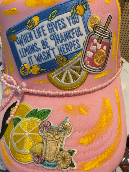 Blu Coconut Pink Lemons Trucker