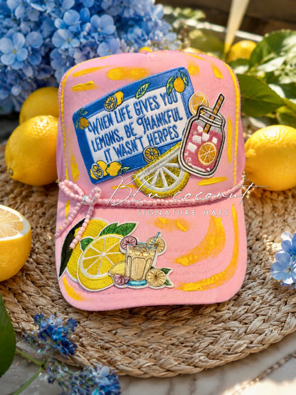 Blu Coconut Pink Lemons Trucker