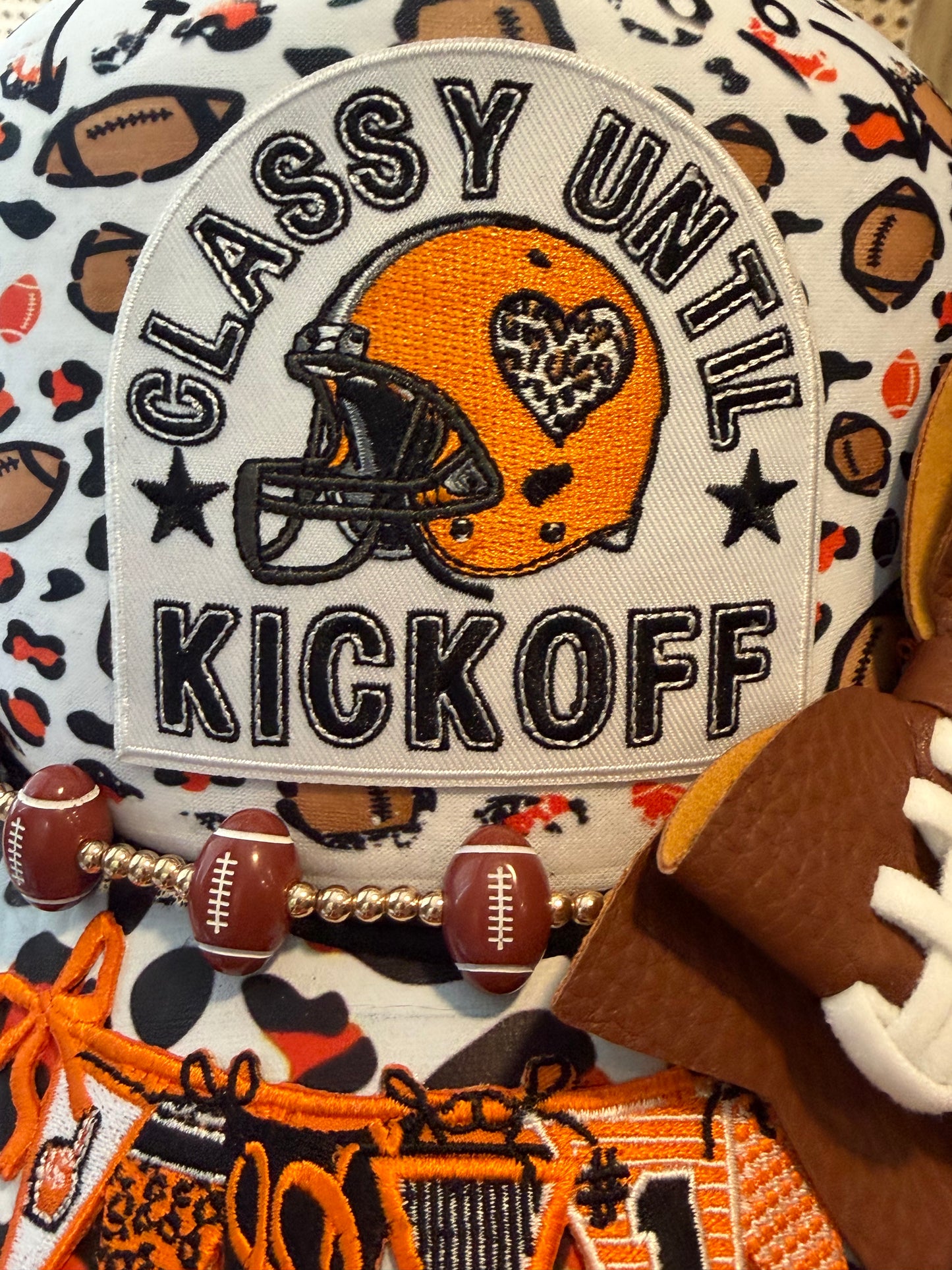 Blu Coconut Black and orange Football Game Day Trucker Hat (Copy)
