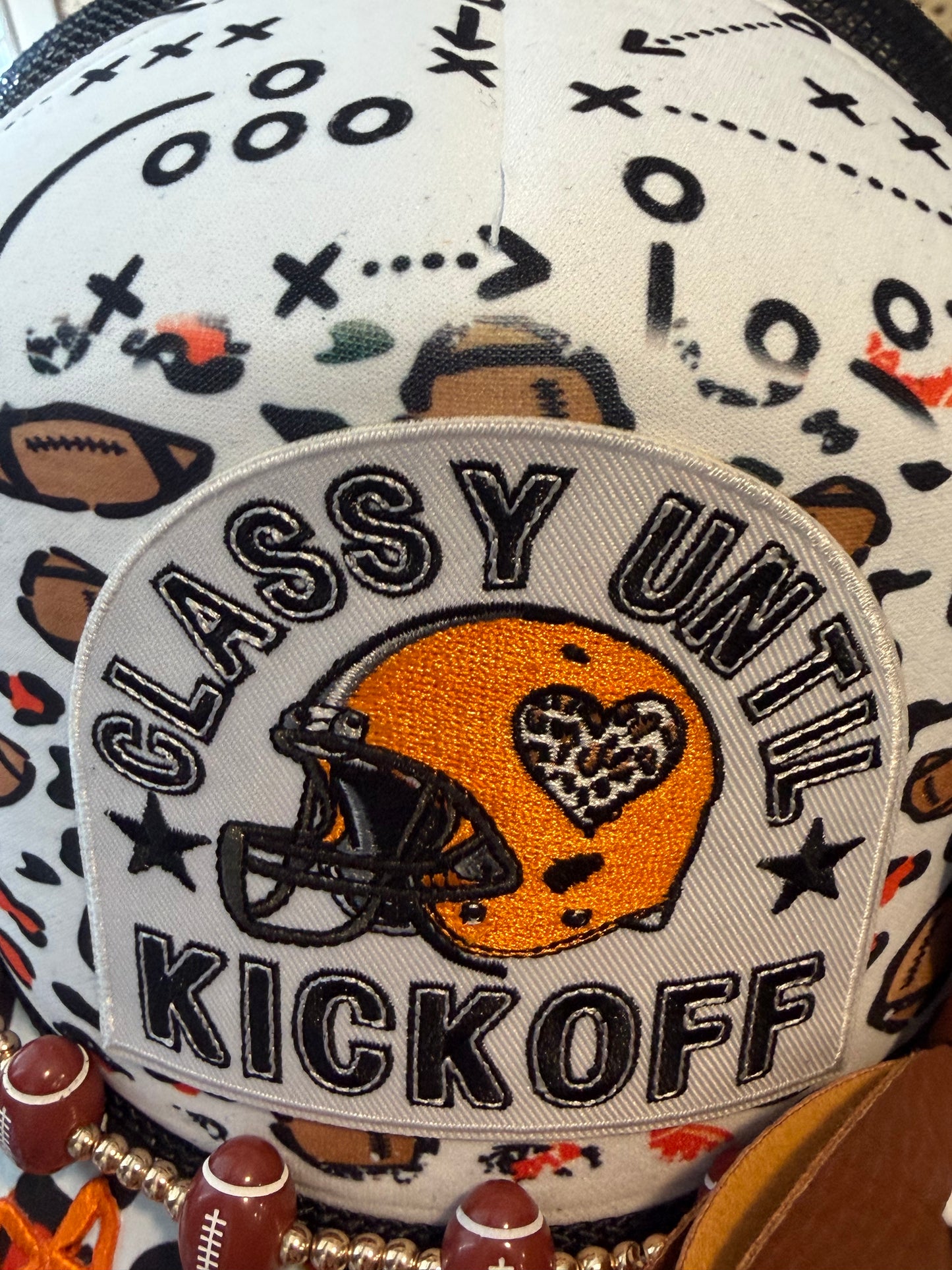 Blu Coconut Black and orange Football Game Day Trucker Hat (Copy)