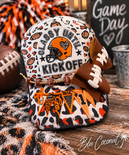 Blu Coconut Black and orange Football Game Day Trucker Hat (Copy)