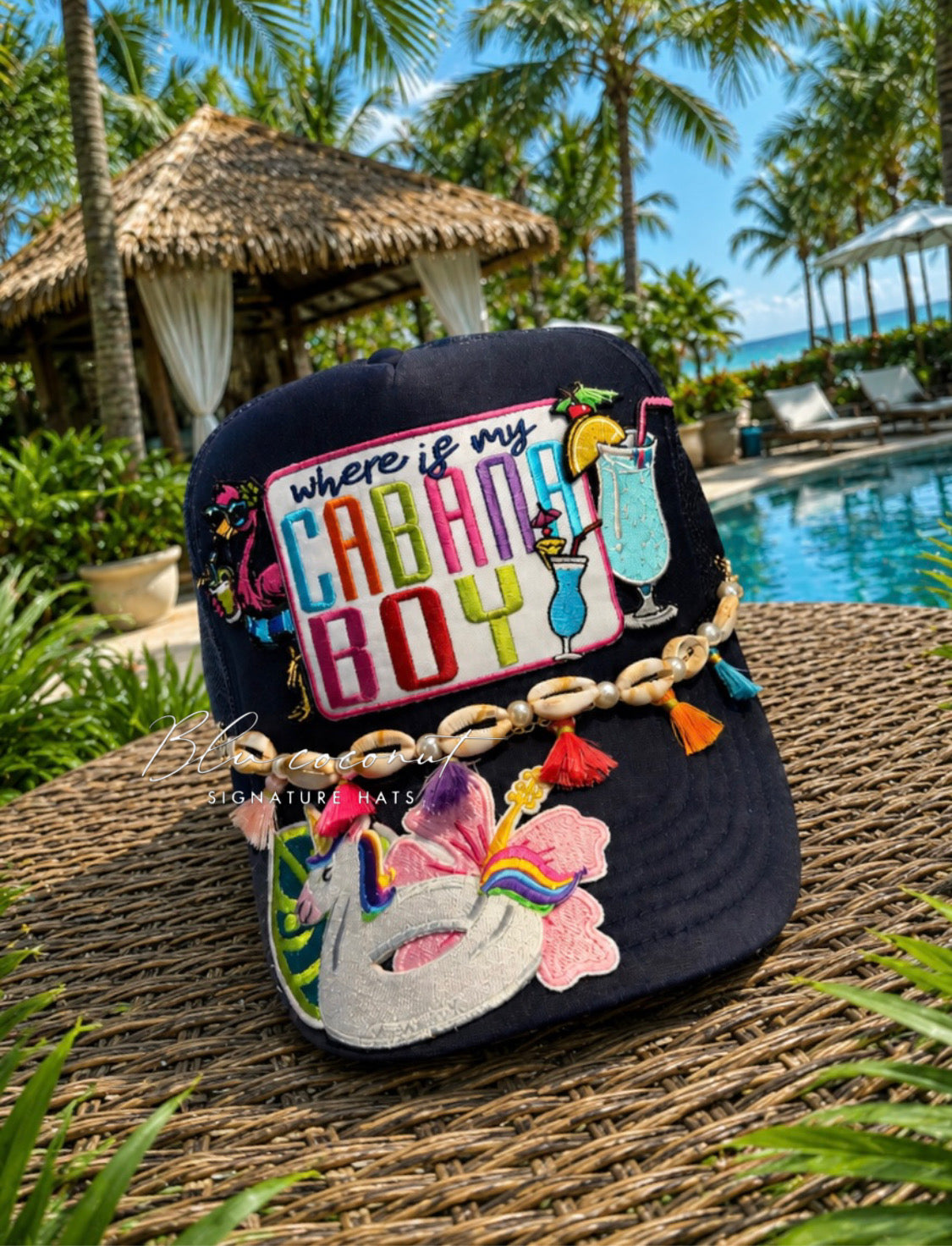 Blu Coconut Cabana Boy Trucker