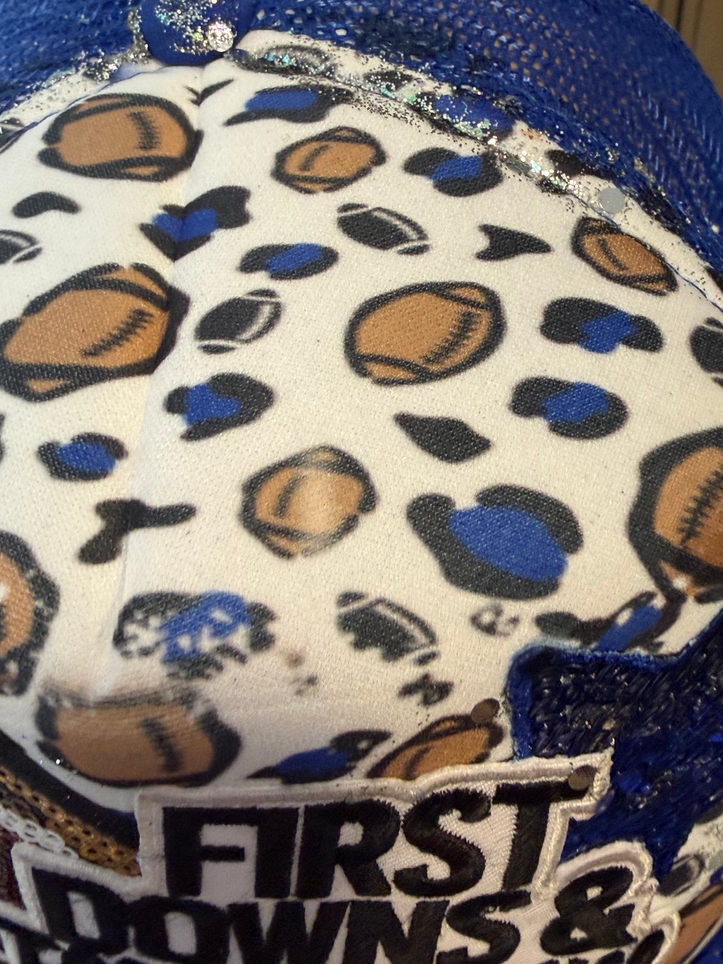 Blu Coconut Blue & White Football Trucker Hat