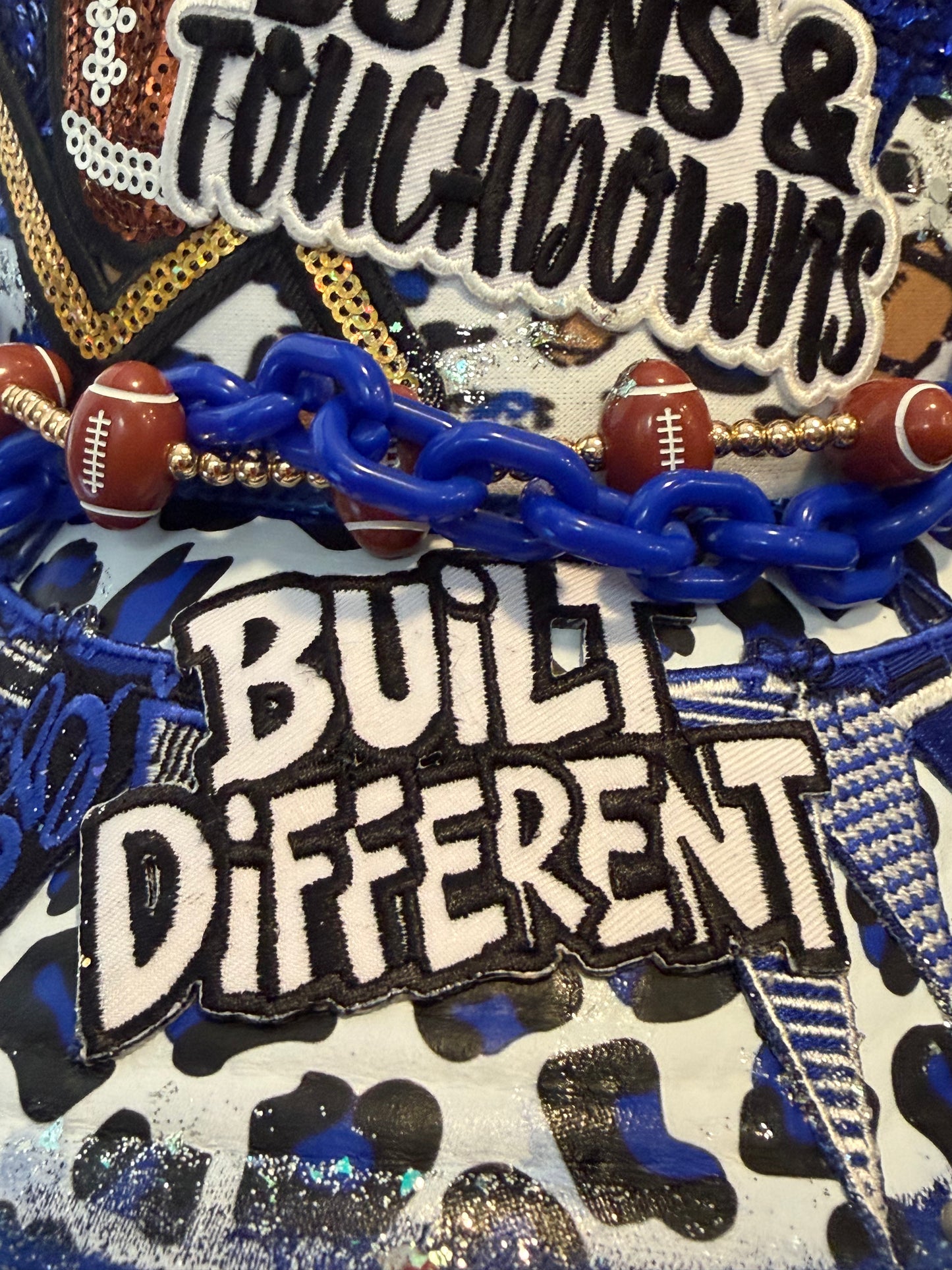 Blu Coconut Blue & White Football Trucker Hat