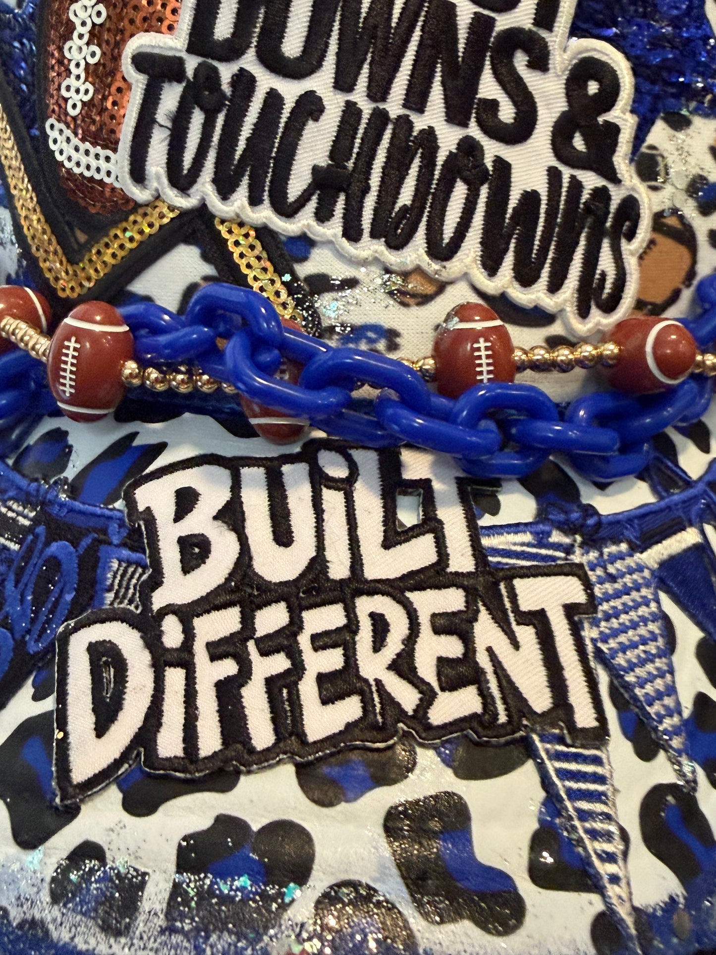 Blu Coconut Blue & White Football Trucker Hat