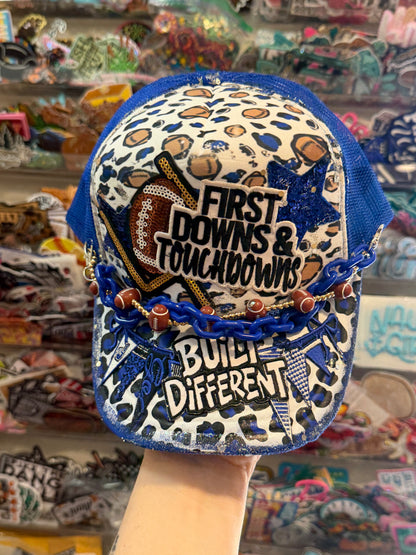 Blu Coconut Blue & White Football Trucker Hat