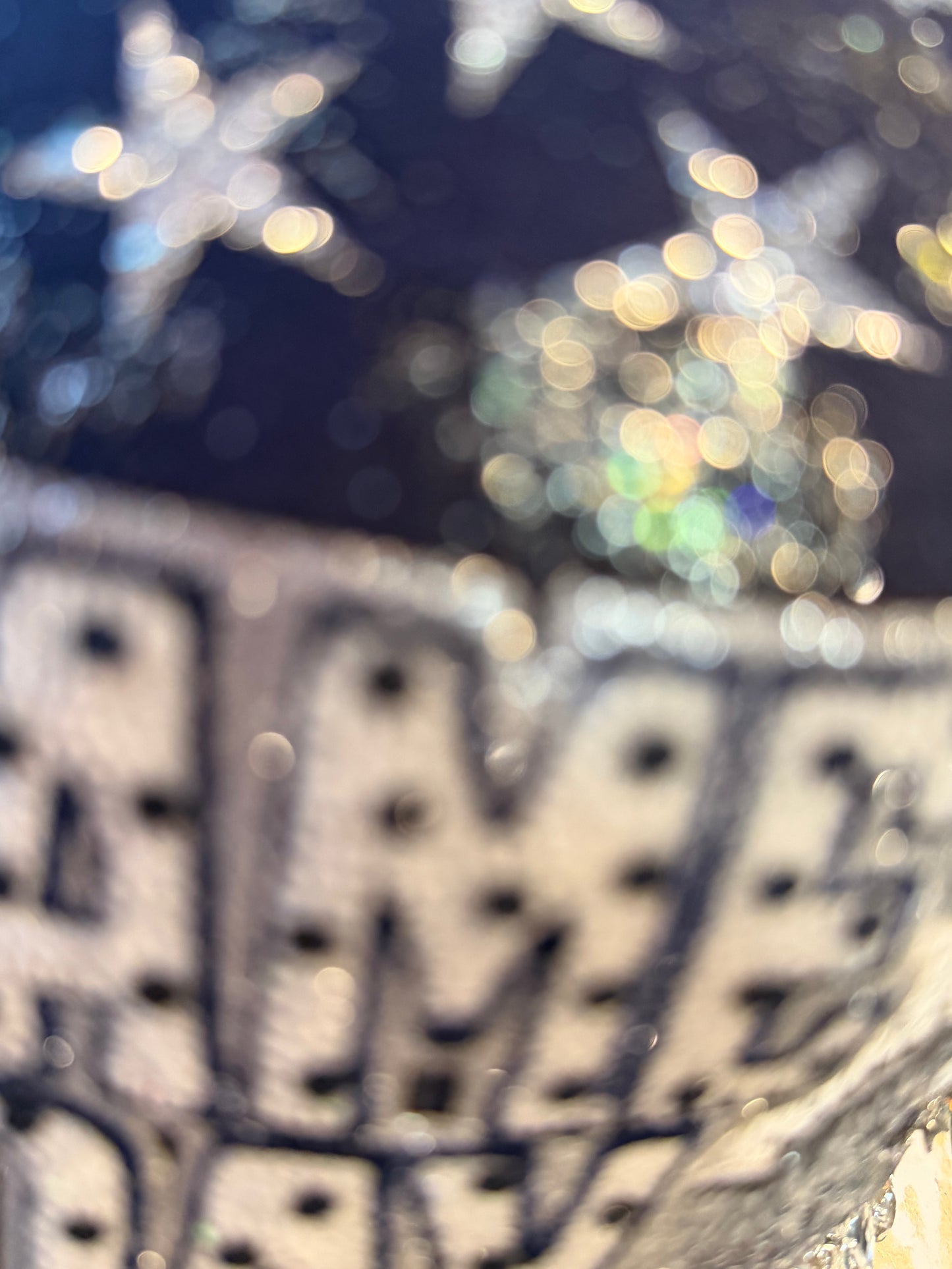 Blue Coconut navy, silver and BLINGGGGG football Trucker Hat