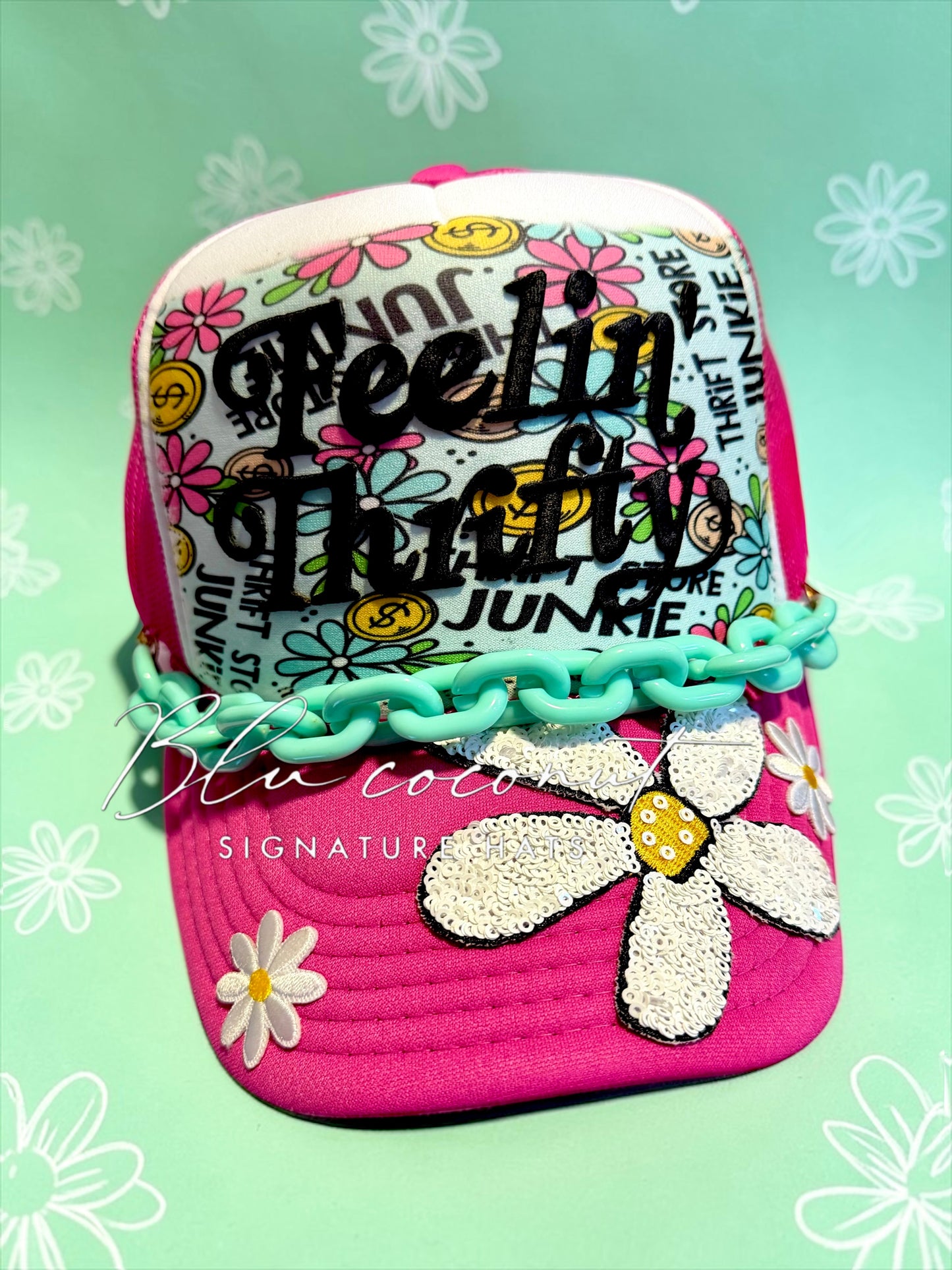 Blu Coconut Feeling Thrifty Trucker