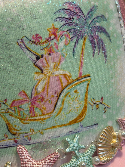 Flamingo Christmas Trucker