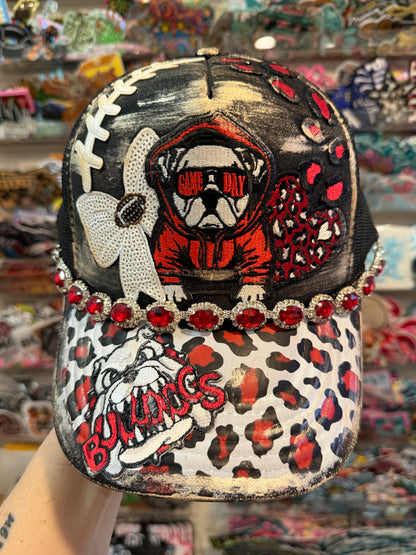 Blu Coconut Red & Black Football Game Day Trucker Hat