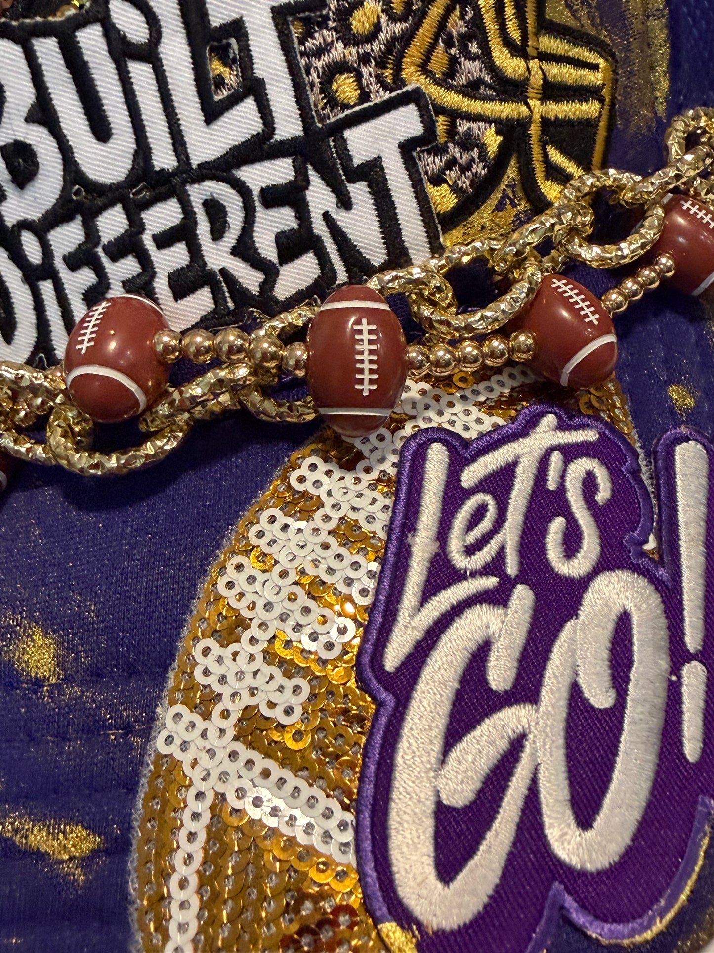 Blu Coconut Purple & Gold Football Trucker Hat
