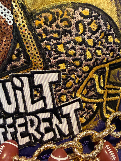 Blu Coconut Purple & Gold Football Trucker Hat