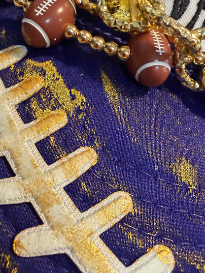 Blu Coconut Purple & Gold Football Trucker Hat