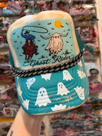 Blu Coconut Ghost Rider Trucker Hat