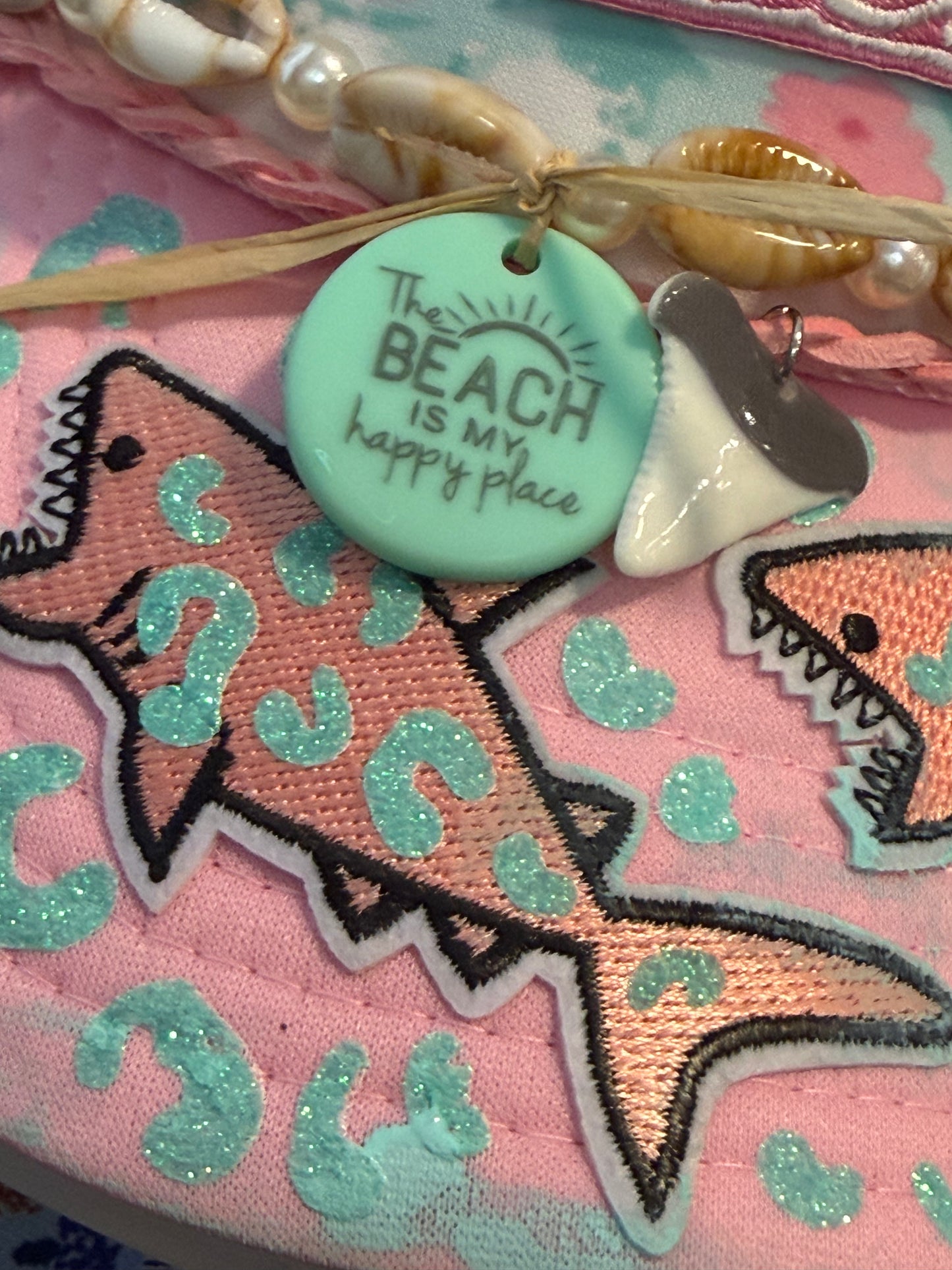 🦈🌊 Blu Coconut Leopard Print Shark Trucker  🌊🦈