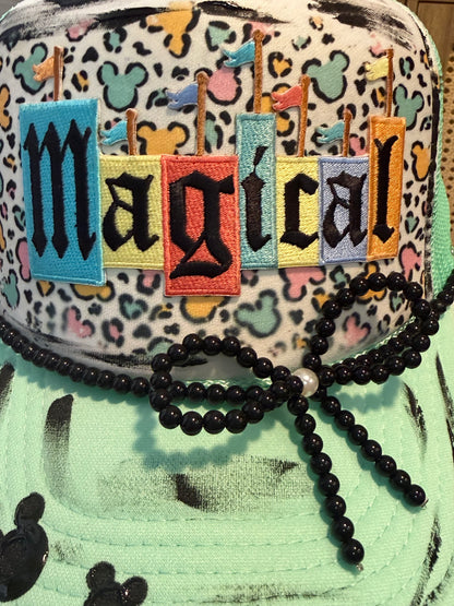✨ Magical Inspired Pastel Leopard Trucker ✨