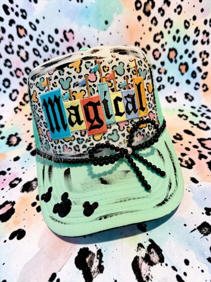 ✨ Magical Inspired Pastel Leopard Trucker ✨