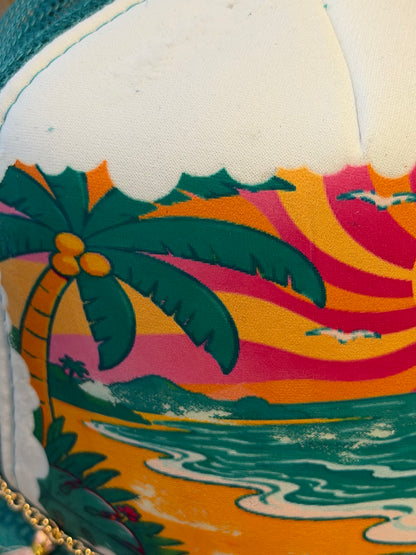 ☮️🌴 Go With The Flow – Blu Coconut Trucker 🌴☮️