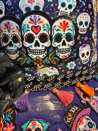 Blu Coconut Sugar Skull Trucker Hat