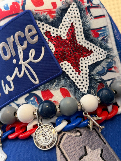 Blu Coconut AirForce Wife Trucker