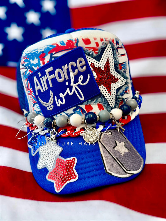 Blu Coconut AirForce Wife Trucker