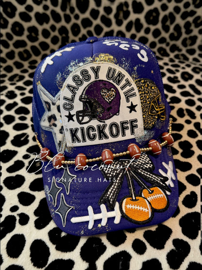 Blu coconut Purple Football Trucker