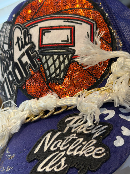 Blu Coconut Purple Basketball Trucker