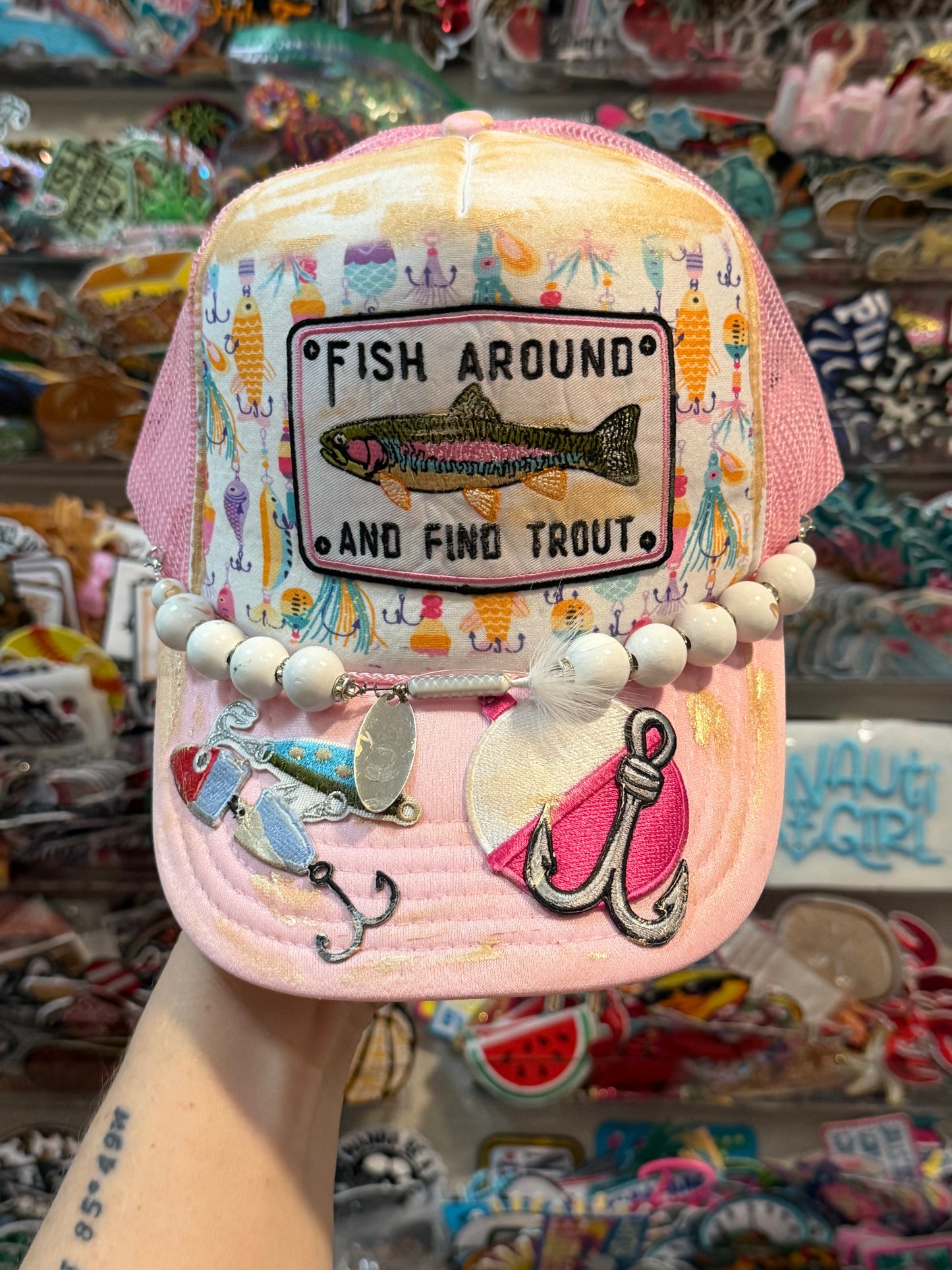 Blu coconut Fish Around Trucker Hat
